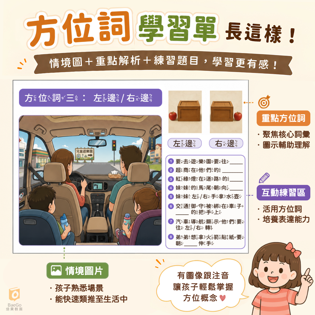 方位詞學習單