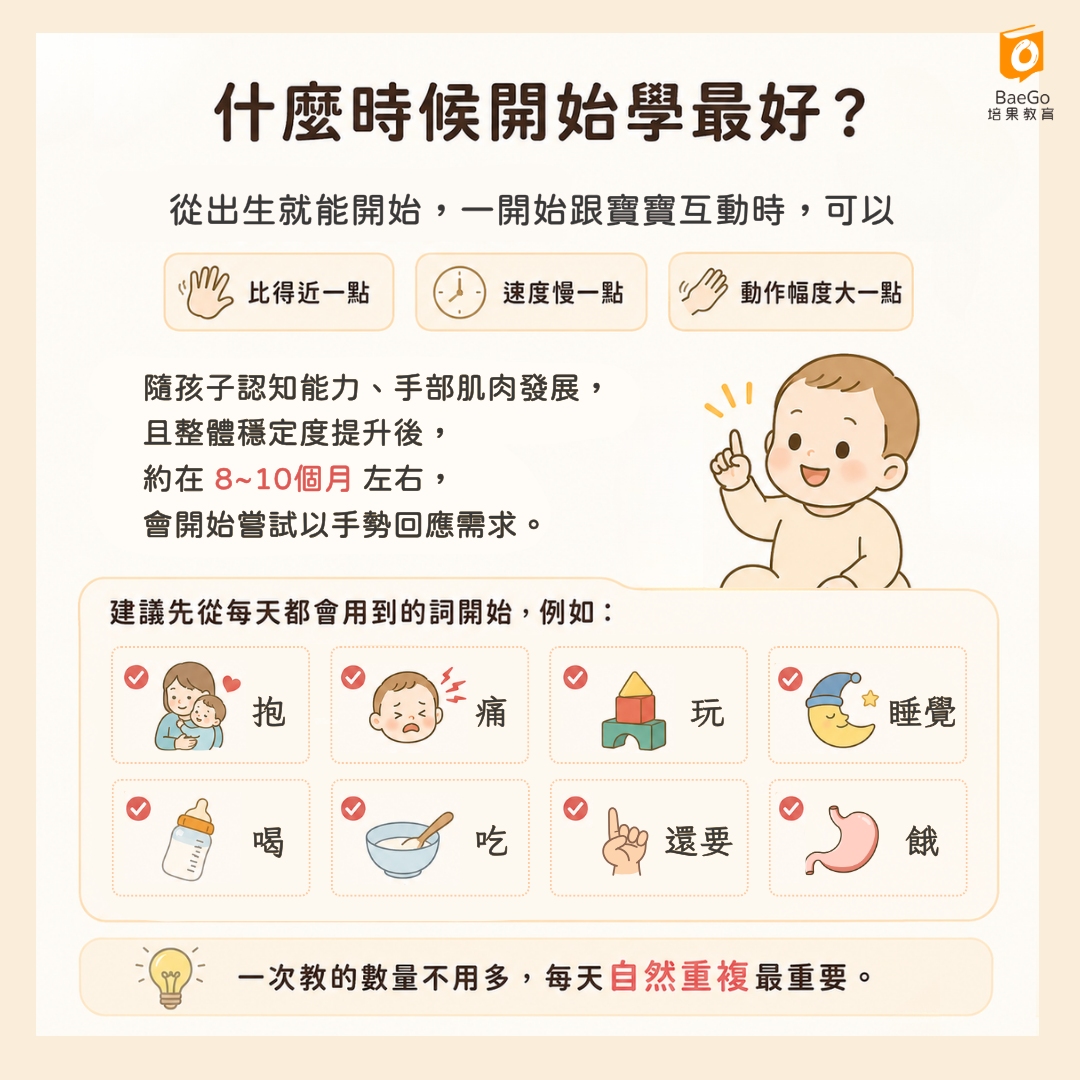 寶寶手語出生就可以開始