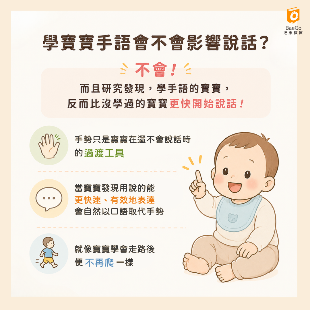 學寶寶手語不會影響說話